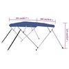 vidaXL 4-Bow Bimini Top Blau 243x180x137 cm