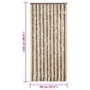 vidaXL Fliegenvorhang Dunkelbraun und Beige 90x220 cm Chenille