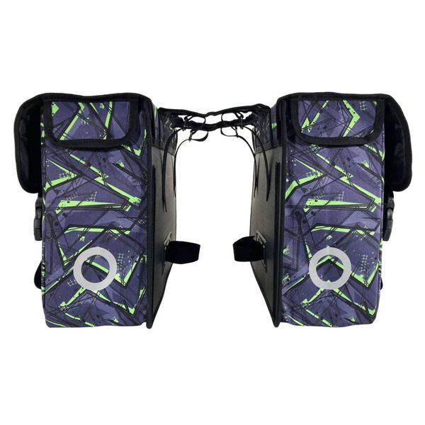 Willex Fahrradtaschen Eco 34 L Gr&uuml;n und Lila