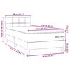vidaXL Boxspringbett mit Matratze & LED Rosa 80x210 cm Samt