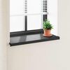vidaXL Fensterbank Schwarz mit Holzmaserung 60 x 40 x 4,5 cm PVC