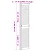 vidaXL Schrankt&uuml;r 2 pcs Natur 170 x 2,1 x 39,5 cm Massives Kiefernholz