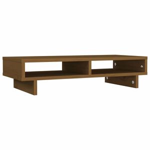 vidaXL Monitorst&auml;nder Honigbraun 60x27x14 cm Massivholz Kiefer