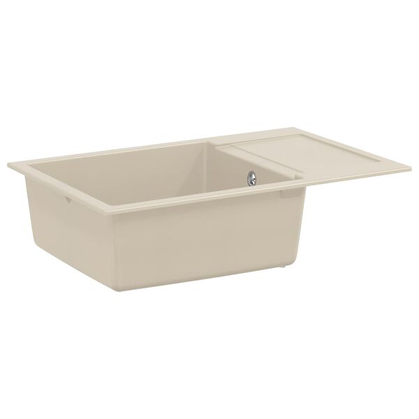 vidaXL Waschbecken Beige 780 x 500 mm 80% Quarz und 20% Harz
