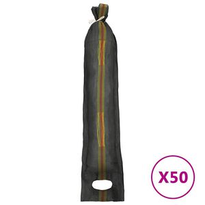 vidaXL Sands&auml;cke 50 Stk. Dunkelgr&uuml;n 103x25 cm HDPE