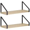 vidaXL Wandregale 2 stk. Sonoma-Eiche 40 x 16 x 15,5 cm