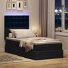 vidaXL Bett mit Stauraum und LED Schwarz 100 x 200 cm Polyester