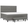 vidaXL Boxspringbett mit Matratze Dunkelgrau 160x200 cm Stoff