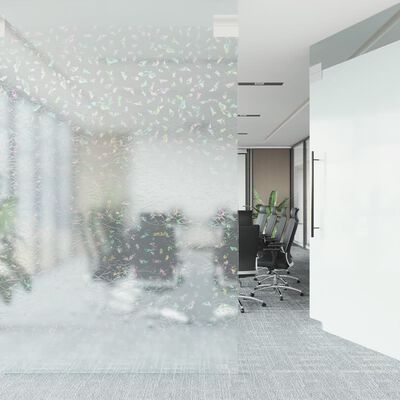 vidaXL Fensterfolie Matt 3D Regenbogen-Muster 45x1000 cm PVC