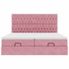 vidaXL Ottoman-Bett mit Matratzen Rosa 200x200 cm Samt