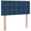 vidaXL Bett mit Stauraum und LED mit Matratze Blau 90 x 190 cm Stoff