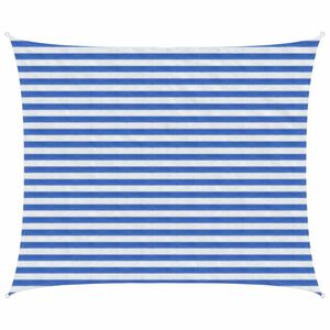 vidaXL Sonnensegel Blau und Wei&szlig; 2,5 x 4 m HDPE