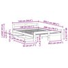 vidaXL Massivholzbett ohne Matratze Wei&szlig; 140x200 cm Kiefernholz