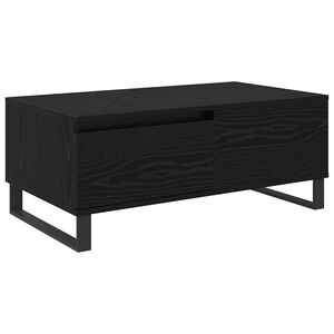 vidaXL Couchtisch Schwarz Eichen-Optik 90 x 50 x 36,5 cm Holzwerkstoff