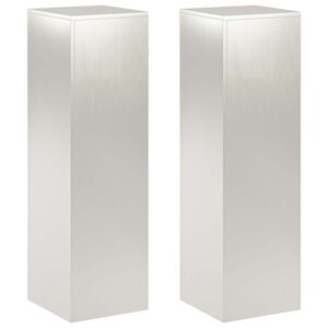 vidaXL Pflanzenst&auml;nder 2 pcs Silber 30 x 30 x 100 cm Stahl