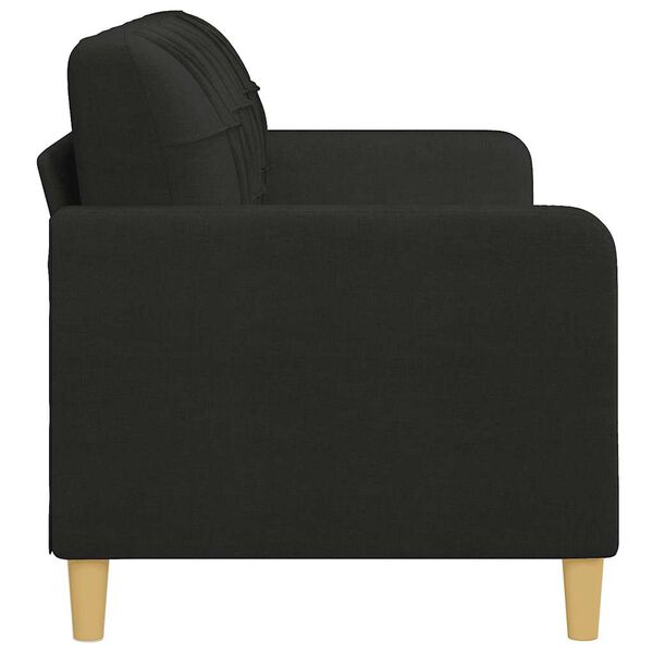 vidaXL 3-Sitzer-Sofa Schwarz 180 cm Stoff