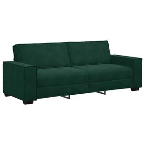 vidaXL 3-Sitzer-Sofa Dunkelgr&uuml;n 220x78x84 cm Samt