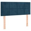 vidaXL Boxspringbett mit Matratze & LED Dunkelblau 120x200 cm Samt