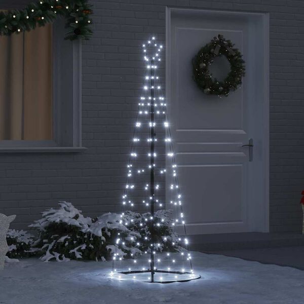 vidaXL LED-Weihnachtsbaum mit 390 LEDs Kaltweiß 250 cm Eisen