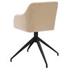 vidaXL Esszimmerst&uuml;hle 2 Stk. Drehbar Creme Stoff