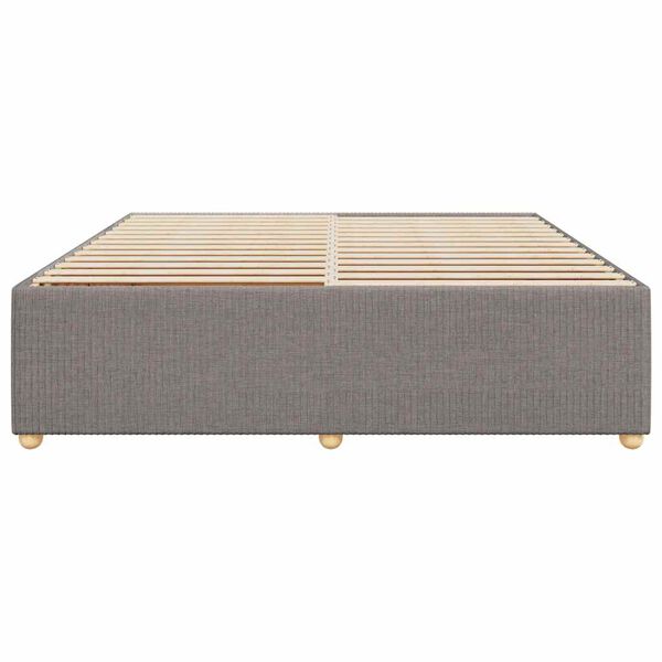 vidaXL Bettgestell ohne Matratze Taupe 200x200 cm Stoff