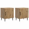 vidaXL Nachttisch 2 pcs Artisan-Eiche 43 x 34,5 x 50 cm Holzwerkstoff