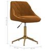 vidaXL Esszimmerst&uuml;hle 4 Stk. Drehbar Braun Samt