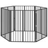 vidaXL Hundetor 6 stk. Schwarz 80 x 100 cm Verzinkter Stahl