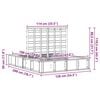 vidaXL Bettrahmen Braun 120 x 190 cm Massives Kiefernholz