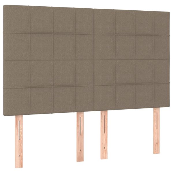 vidaXL Kopfteil Taupe 144x5x118/128 cm Stoff