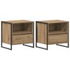 vidaXL Nachttisch 2 stk. Artisan-Eiche 50 x 39,5 x 50 cm Holzwerkstoff