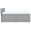 vidaXL Boxspringbett mit Matratze Hellgrau 140x200 cm Stoff