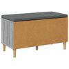 vidaXL Flurbank mit Kissen mit Speicher Graues Sonoma 60 x 38 x 46 cm