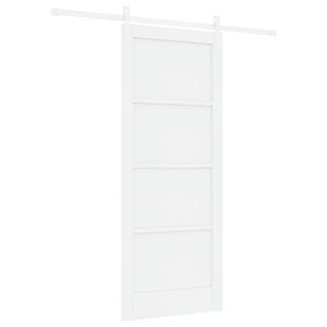 vidaXL Schiebet&uuml;r Wei&szlig; 83 x 202 cm Massives Kiefernholz