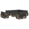 vidaXL Gartensofa-set 13 stk. Grau und Dunkelgrau Poly-Rattan
