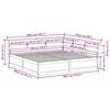 vidaXL Massivholzbett mit Regal ohne Matratze 180x200 cm Kiefer