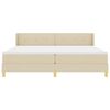 vidaXL Boxspringbett mit Matratze Creme 200 x 200 cm Polyester