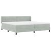vidaXL Boxspringbett mit Matratze Hellgrau 200 x 200 cm Samt