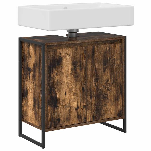 vidaXL Badezimmerschrank Raucharbe 60 x 30 x 60 cm Holzwerkstoff