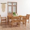 vidaXL 7-teiliges Garten-Ess-Set 150 x 90 cm Massivholz Teak