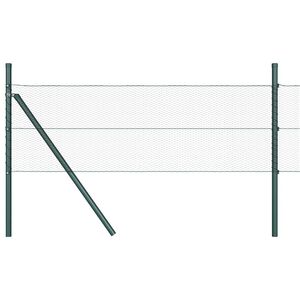 vidaXL Bodenmontierter Sechseckzaun 100 x 0,5 m Grau Netz