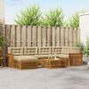 vidaXL Outdoor-Sofagarnitur mit Kissen 7 pcs Natur und Beige