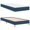 vidaXL Boxspringbett mit Matratze Blau 90 x 190 cm Stoff