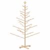 vidaXL Holz Weihnachtsbaum Natur 150 cm Massives Kiefernholz