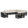 vidaXL Gartensofa-set 13 pcs Schwarz und Cremewei&szlig; Poly-Rattan