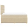 vidaXL Boxspringbett mit Matratze Creme 160x200 cm Stoff