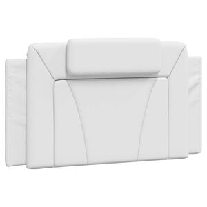 vidaXL Kopfteil-Kissen "Viana" Wei&szlig; 100 cm Kunstleder