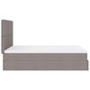vidaXL Ottoman-Bett mit Matratze & LEDs Taupe 140x190 cm Stoff