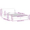 vidaXL Bettgestell "Dover" Schwarz 140x200 cm Stoff