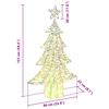 vidaXL Weihnachtsbaum mit 160 LEDs Warmweiß 150 cm Haustier